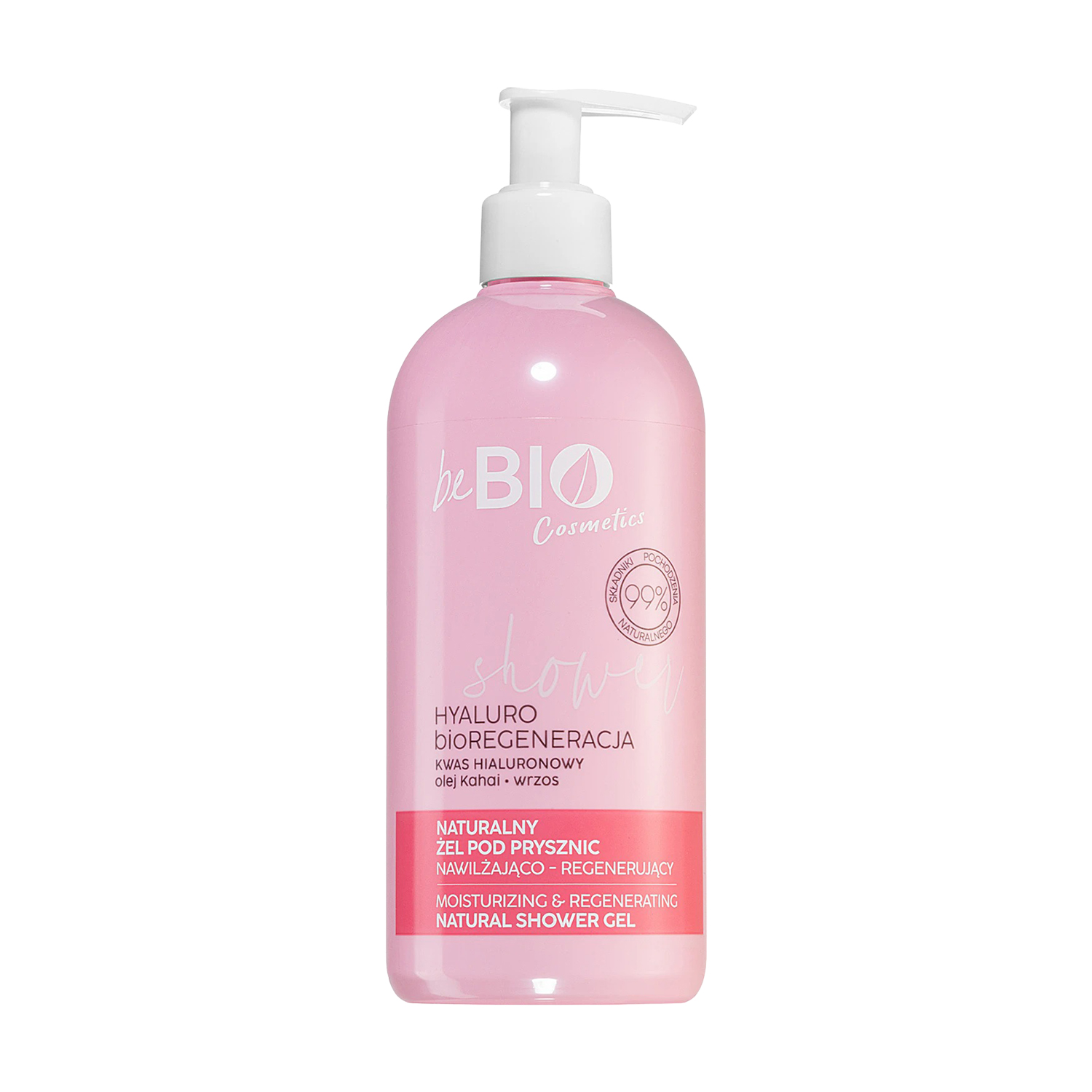 Зволожувальний відновлювальний гель для душу beBIO Moisturizing &amp; Regenerating Natural Shower Gel, 350 мл